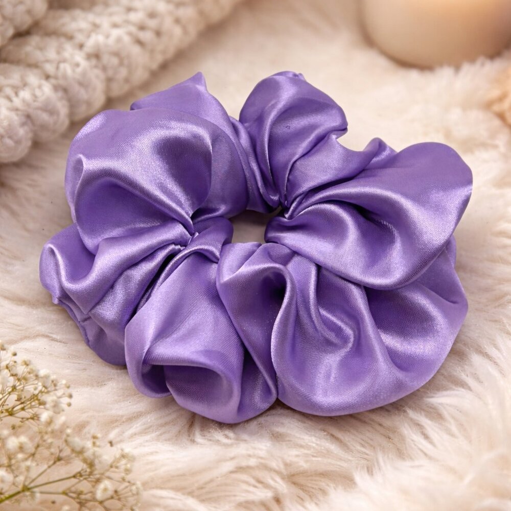 Lavander Purple Satin XXL Scrunchie